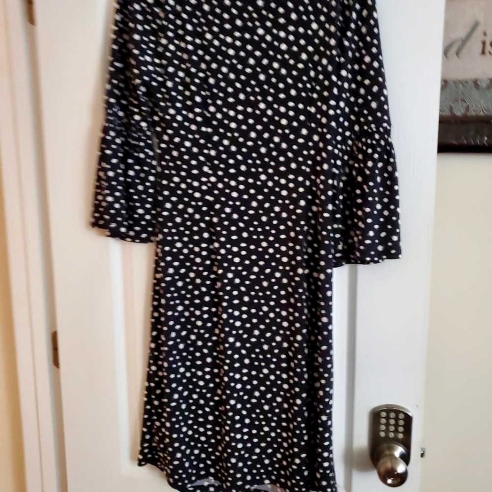 Talbots black and white dress size large